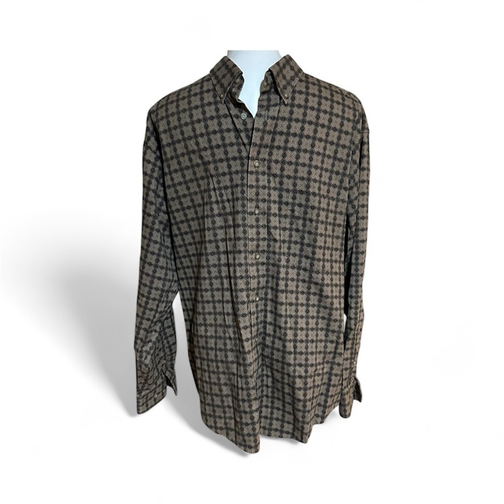 Natural Issue wrinkle free Brown Checkered Shirt